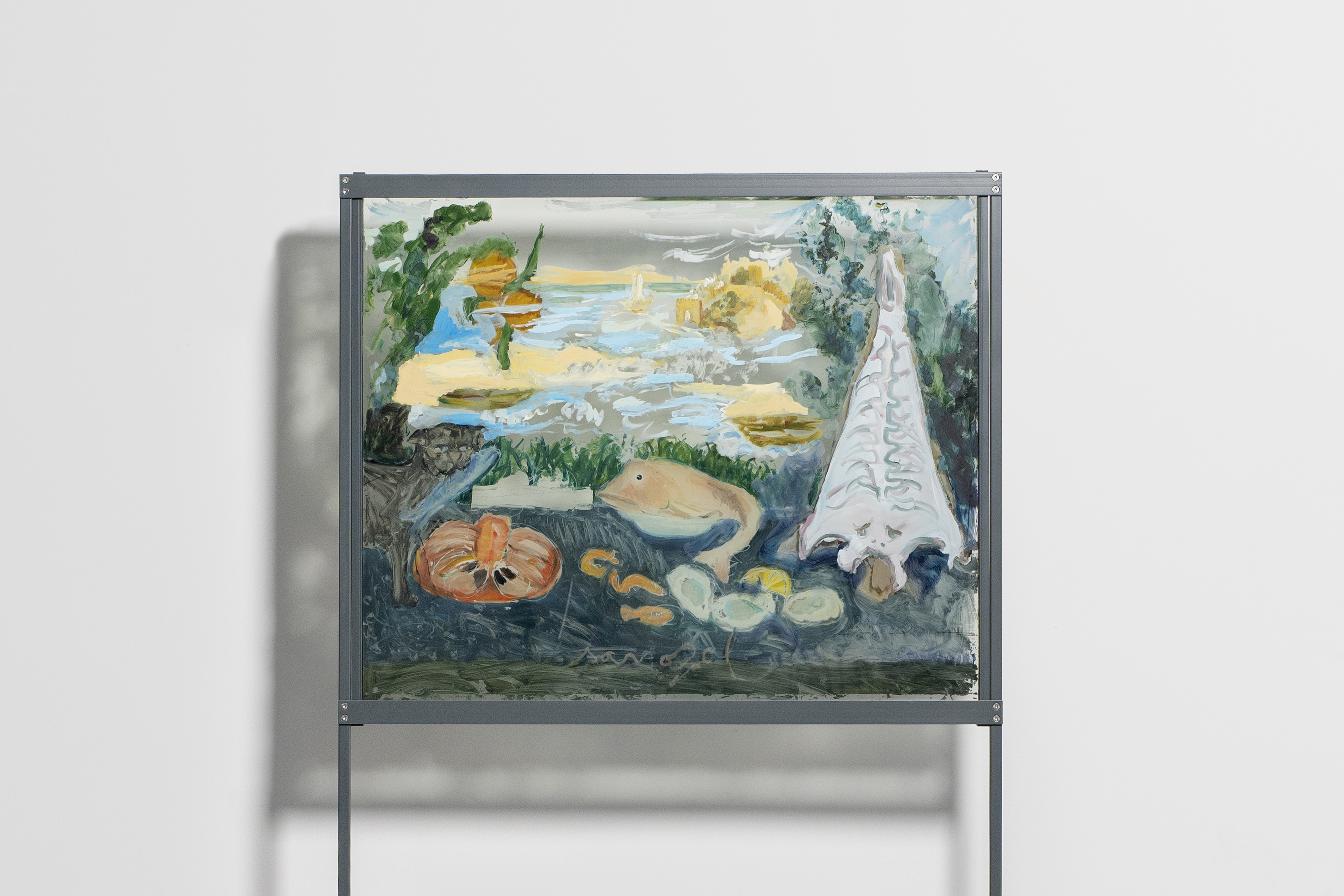 Spring, 2025, oil on glass, steel structure, 197x111x51cm 📸 ©ArtWorks